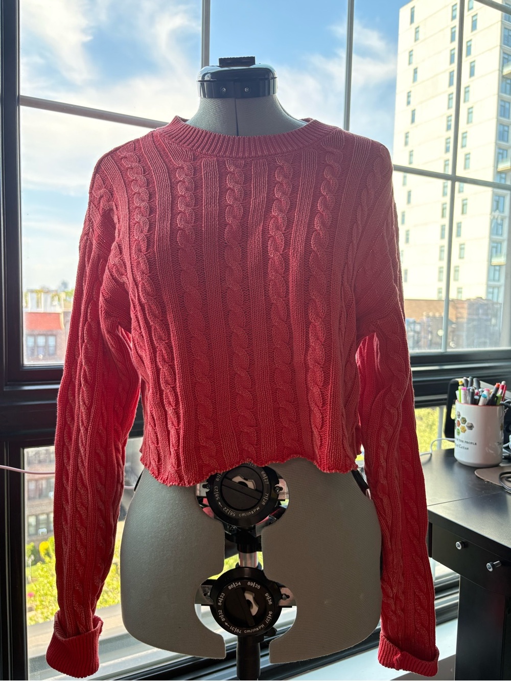 aerie sweater with gold charm